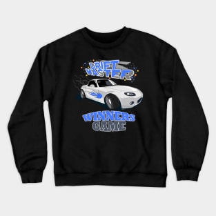 Drift Master Silver Car design Crewneck Sweatshirt